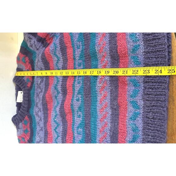 Lost Horizons Fair Isle Wool Sweater – Handmade in Nepal (Women’s M, Vintage) - Picture 8 of 9